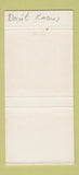 Matchbook Cover - Stanford Court San Francisco CA WEAR 30 Strike