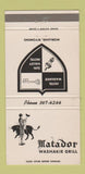 Matchbook Cover - Matador Washakie Grill Worland WY 30 Strike