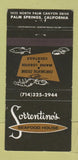 Matchbook Cover - Sorrentino's Seafood House Palm Springs CA 30 Strike