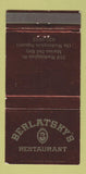 Matchbook Cover - Berlatsky's Restaurant Marina Del Rey CA 30 Strike