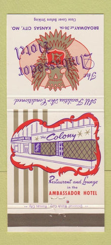 Matchbook Cover - Ambassador Hotel Kansas City MO 30 Strike