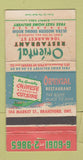 Matchbook Cover - Oriental Restaurant Chinese Brantford ON WEAR 30 Strike