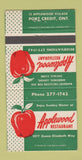 Matchbook Cover - Applewood Restaurant Port Credit ON 30 Strike