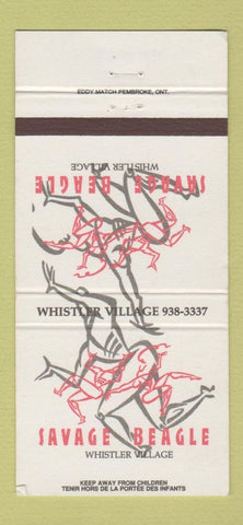 Matchbook Cover - Savage Beach Whistler Village BC 30 Strike