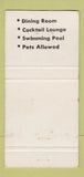 Matchbook Cover - Flying Saddle Motel Alpine WY RED 30 Strike