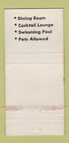 Matchbook Cover - Flying Saddle Motel Alpine WY GOLD WEAR 30 Strike