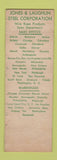 Matchbook Cover - Jones & Laughlin Steel Corporation