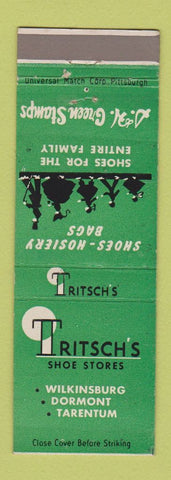 Matchbook Cover - Tritsch's Shoe Stores Wilkinsburg Dormont Tarentum PA