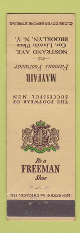 Matchbook Cover - Freeman Men's Shoes Mayfair Brooklyn NY