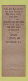 Matchbook Cover - Tioga Oak Sole Leather Shoes Cussac Repair Seattle WA