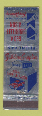 Matchbook Cover - Geo Shurtleff Son Lumber Middlesboro MA WEAR