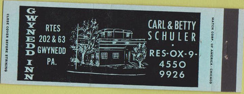 Matchbook Cover - Gwynedd Inn PA