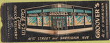 Matchbook Cover - Groover's Drugs Rexall Drugs BOBTAIL