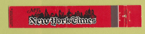 Matchbook Cover - MJ's New York Times Orlando FL 10 Strike
