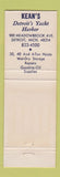 Matchbook Cover - Kean's Detroit's Yacht Harbor MI