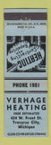 Matchbook Cover - Verhage Heating Traverse City MI