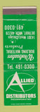 Matchbook Cover - Alllied Distributors Detroit MI lumber