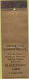 Matchbook Cover - Blackstone Cafe BBQ Chinese Food WEAR