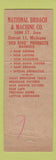 Matchbook Cover - National Broach & Machine Detroit MI