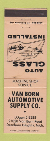 Matchbook Cover - Van Born Auto Supply Dearborn Heights MI