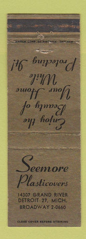 Matchbook Cover - Seemore Plastic Covers Detroit MI WEAR