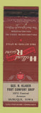 Matchbook Cover - Holland Racine Shoes Geo Klauer Dubuque IA