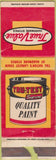 Matchbook Cover - Tru Test Paint True Value Hardware POOR