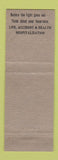 Matchbook Cover - Joe Day Insurance Ypsilanti MI