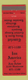 Matchbook Cover - Inn America Camelot Ann Arbor MI