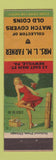 Matchbook Cover - Mrs Farner Match Collector Coins Newville PA pinup