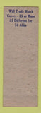 Matchbook Cover - Mrs Farner Match Collector Coins Newville PA pinup