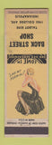 Matchbook Cover - Back Street Shop Indianapolis IN pinup WEAR