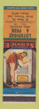 Matchbook Cover - Lothridge & Peck Shell oil gas North Vernon IN pinup