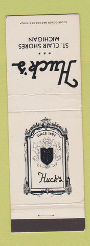 Matchbook Cover - Huck's St Clair Shores MI