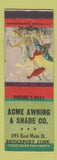 Matchbook Cover - Acme Awning and Shade Bridgeport CT On The Wing
