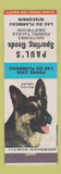 Matchbook Cover - Paul's Sporting Goods Lac Du Flambeau WI German Shepherd
