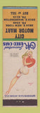 Matchbook Cover - City Motor Mart pinup