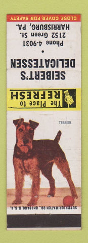 Matchbook Cover - Seibert's Deli Harrisburg PA Terrier