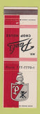 Matchbook Cover - Mr Paul's Chop House Roseville MI