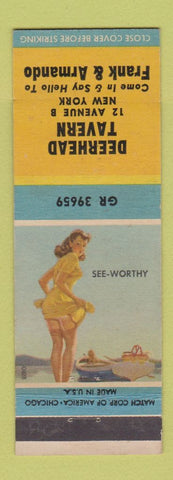 Matchbook Cover - Deerhead Tavern New York City pinup