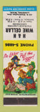 Matchbook Cover - H&H Wine Cellar Lansing MI hillbilly