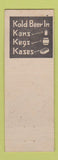 Matchbook Cover - H&H Wine Cellar Lansing MI hillbilly