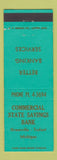 Matchbook Cover - Commercial State Savings Bank Greenville Trufant MI