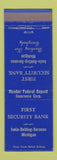 Matchbook Cover - First Security Bank Ionia Belding Saranac MI
