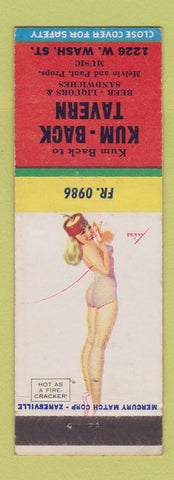 Matchbook Cover - Kum Back Tavern pinup