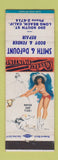 Matchbook Cover - Smith & DeFount Auto Body Long Beach CA pinup