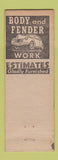 Matchbook Cover - Smith & DeFount Auto Body Long Beach CA pinup
