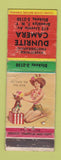 Matchbook Cover - Dunrite Camera Brooklyn NY pinup POOR
