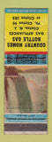 Matchbook Cover - Country Homes Bottle Gas Clinton NJ WORN