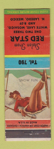 Matchbook Cover - Red Star North Laredo Mexican pinup